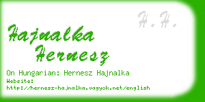 hajnalka hernesz business card